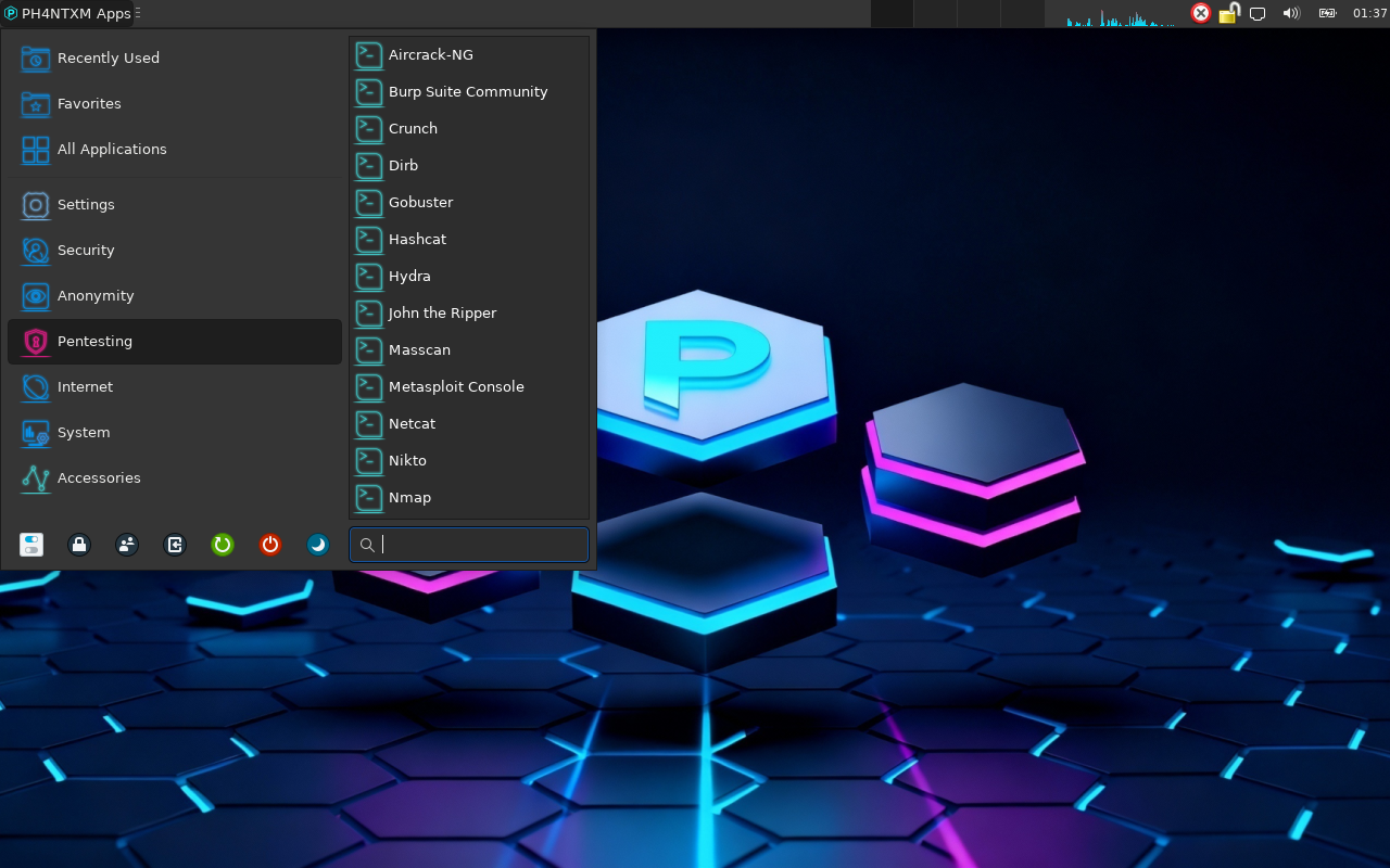 PH4NTXM Desktop Environment